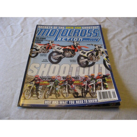 MOTOCROSS ACTION magazine January 2016 HUSKY FC450 KTM 450SXF Honda CRF450 - Picture 1 of 2